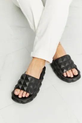 3D Stud Slide Sandal in Black