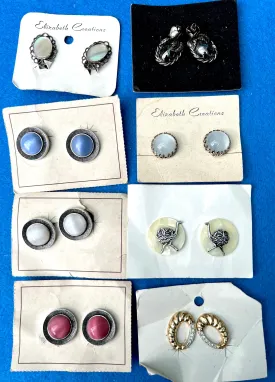 8 Pairs of 1940s/50s Clip On Earrings