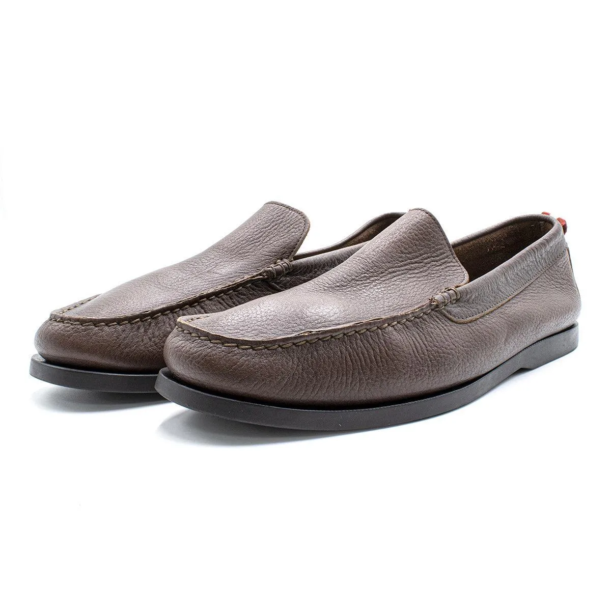 Bally Carbo Slip On Loafers Leather Brown Colour For Men