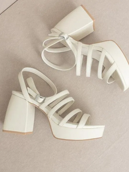 Bubbly Platform Heel Strappy Sandals