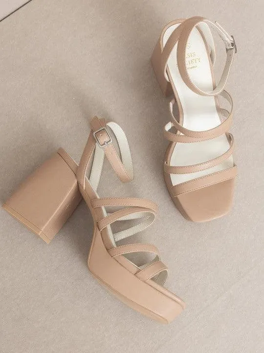 Bubbly Platform Heel Strappy Sandals