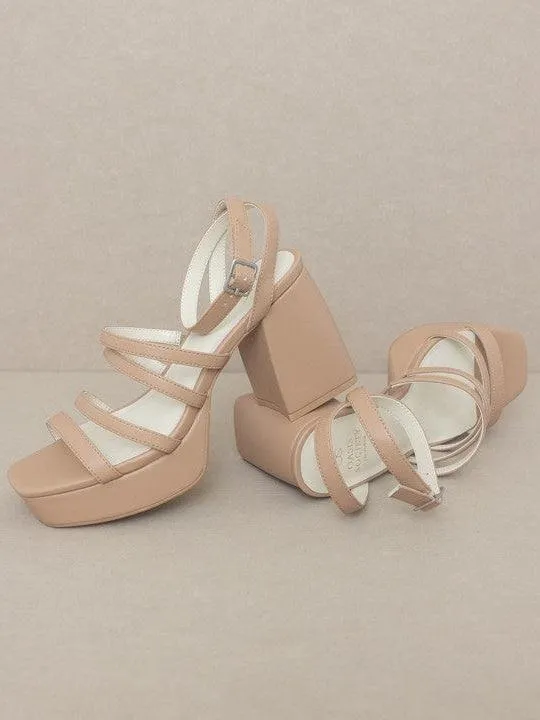 Bubbly Platform Heel Strappy Sandals