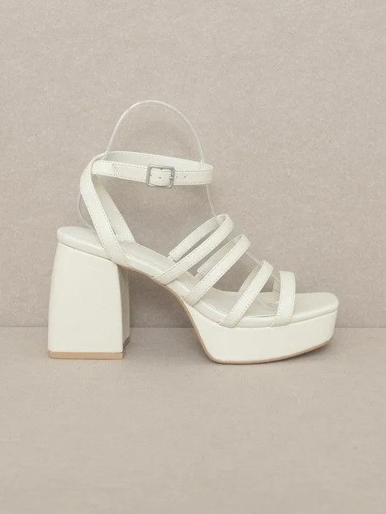 Bubbly Platform Heel Strappy Sandals