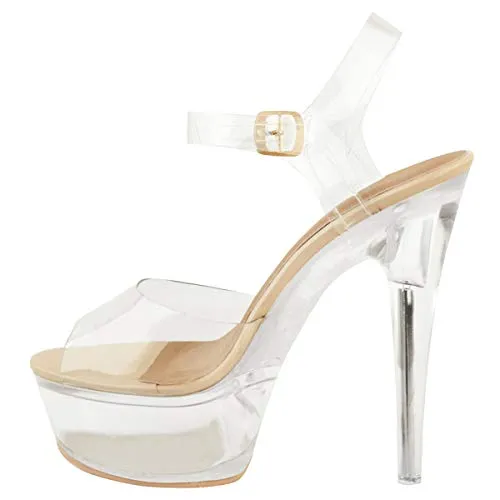 Classy Clear High Heel Stiletto Perspex Pumps Court Shoes