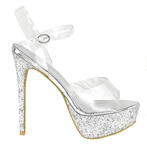 Classy Clear High Heel Stiletto Perspex Pumps Court Shoes