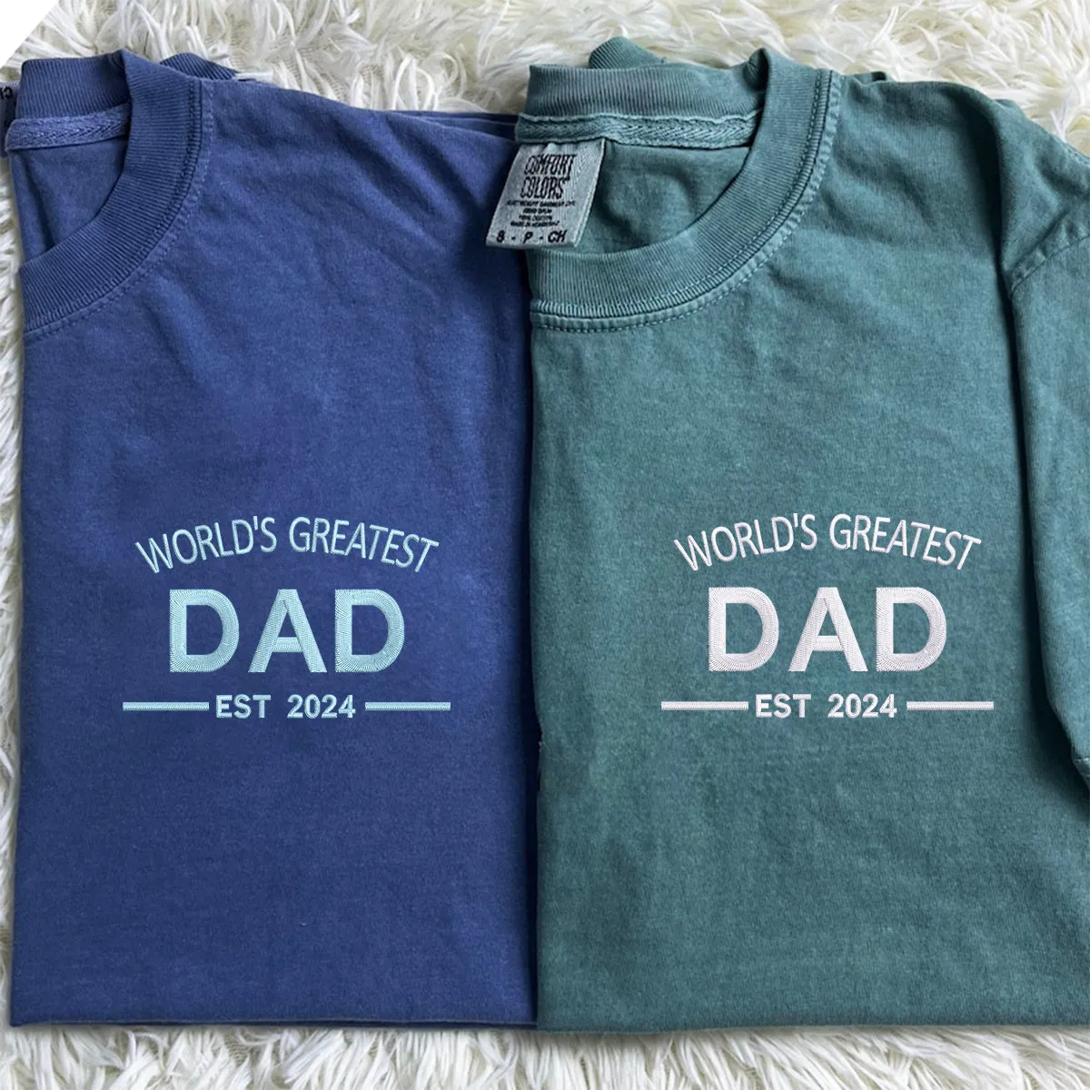 Custom Comfort Color® Embroidered World's Greatest Dad Shirt