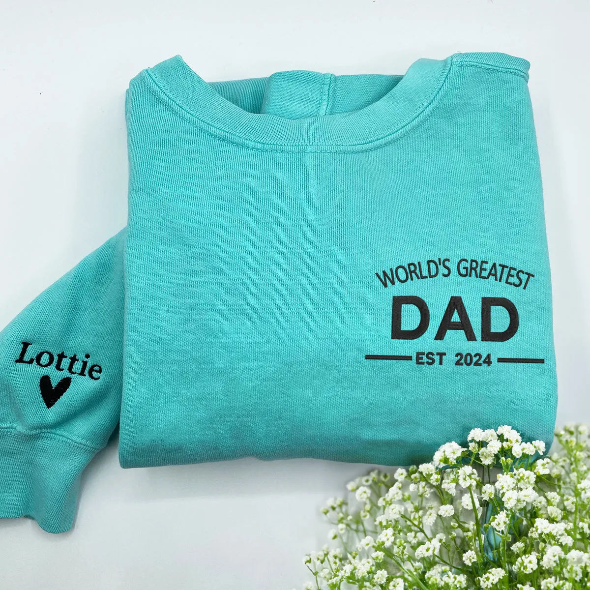 Custom Comfort Color® Embroidered World's Greatest Dad Shirt