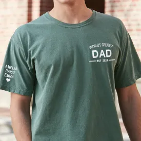 Custom Comfort Color® Embroidered World's Greatest Dad Shirt