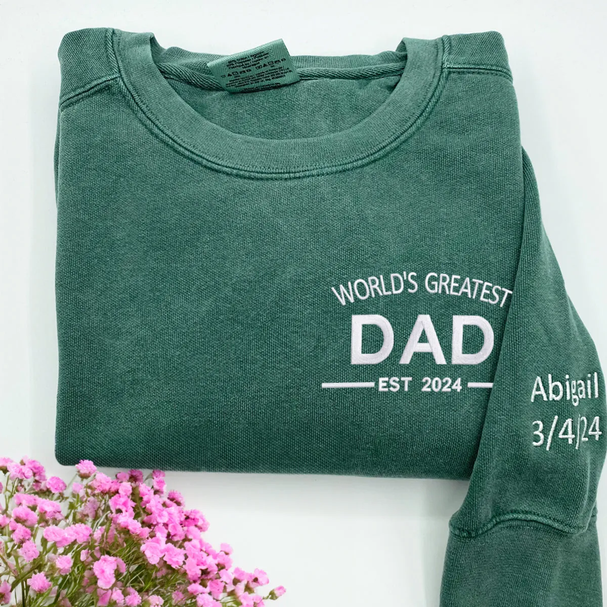 Custom Comfort Color® Embroidered World's Greatest Dad Shirt