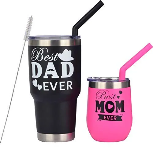 Dad and Mom Gifts, Gifts for Parents, Best Dad Mom Gifts, Mom and Dad Tumbler, Best Dad