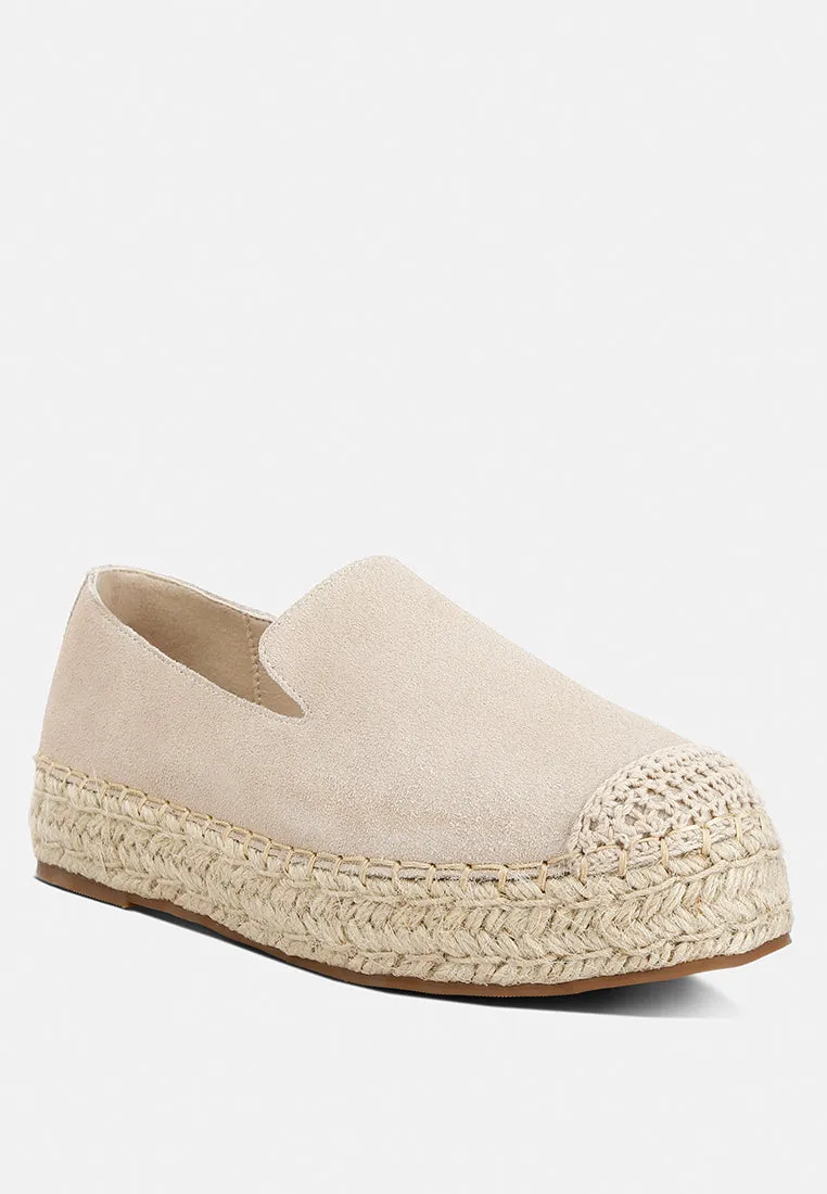 Ellerie Suede Flatform Heel Espadrilles