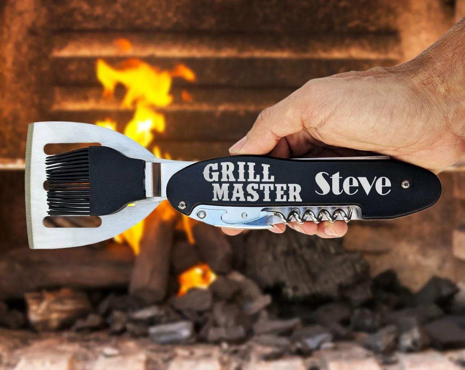 Grill Master Dad Daddy Fathers Day BBQ Multi Tools Kit Father of Bride Groom Gift Idea Best Cook Chef Ever Birthday Anniversary Husband Idea