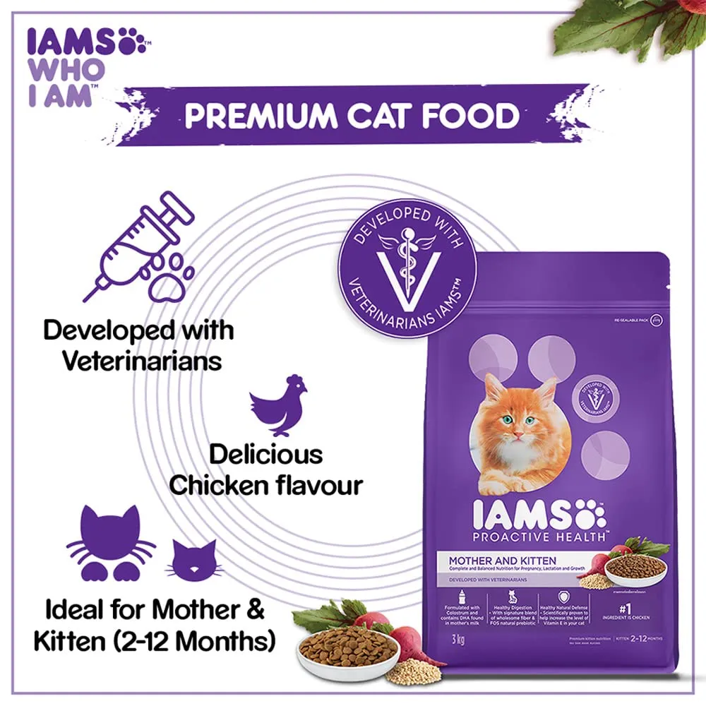 IAMS Proactive Health Chicken Premium Mother and Kitten Cat Dry Food