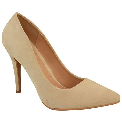 Ladies Low MID HIGH Heel With Pointed Toe Pumps In Court Shoes Style