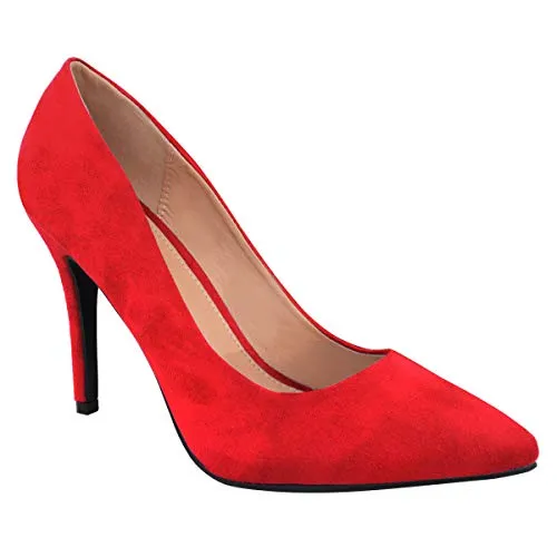 Ladies Low MID HIGH Heel With Pointed Toe Pumps In Court Shoes Style