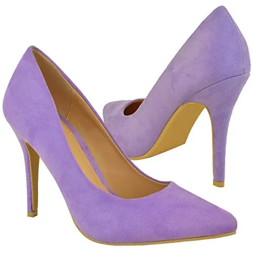 Ladies Low MID HIGH Heel With Pointed Toe Pumps In Court Shoes Style