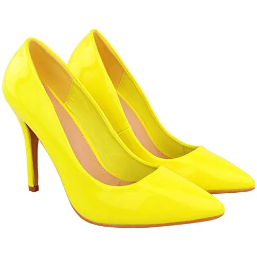 Ladies Low MID HIGH Heel With Pointed Toe Pumps In Court Shoes Style