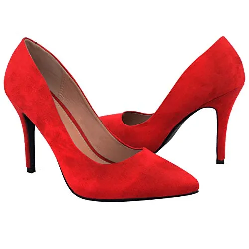 Ladies Low MID HIGH Heel With Pointed Toe Pumps In Court Shoes Style