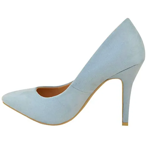 Ladies Low MID HIGH Heel With Pointed Toe Pumps In Court Shoes Style