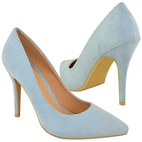 Ladies Low MID HIGH Heel With Pointed Toe Pumps In Court Shoes Style