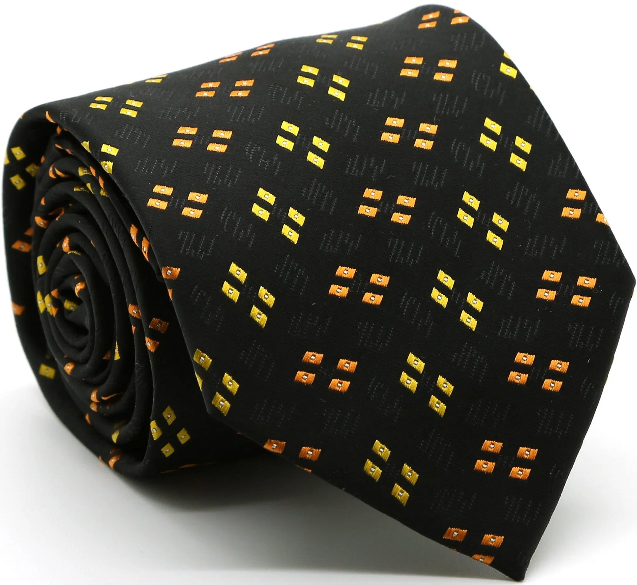 Mens Dads Classic Geometric Pattern Business Casual Necktie & Hanky Set QO