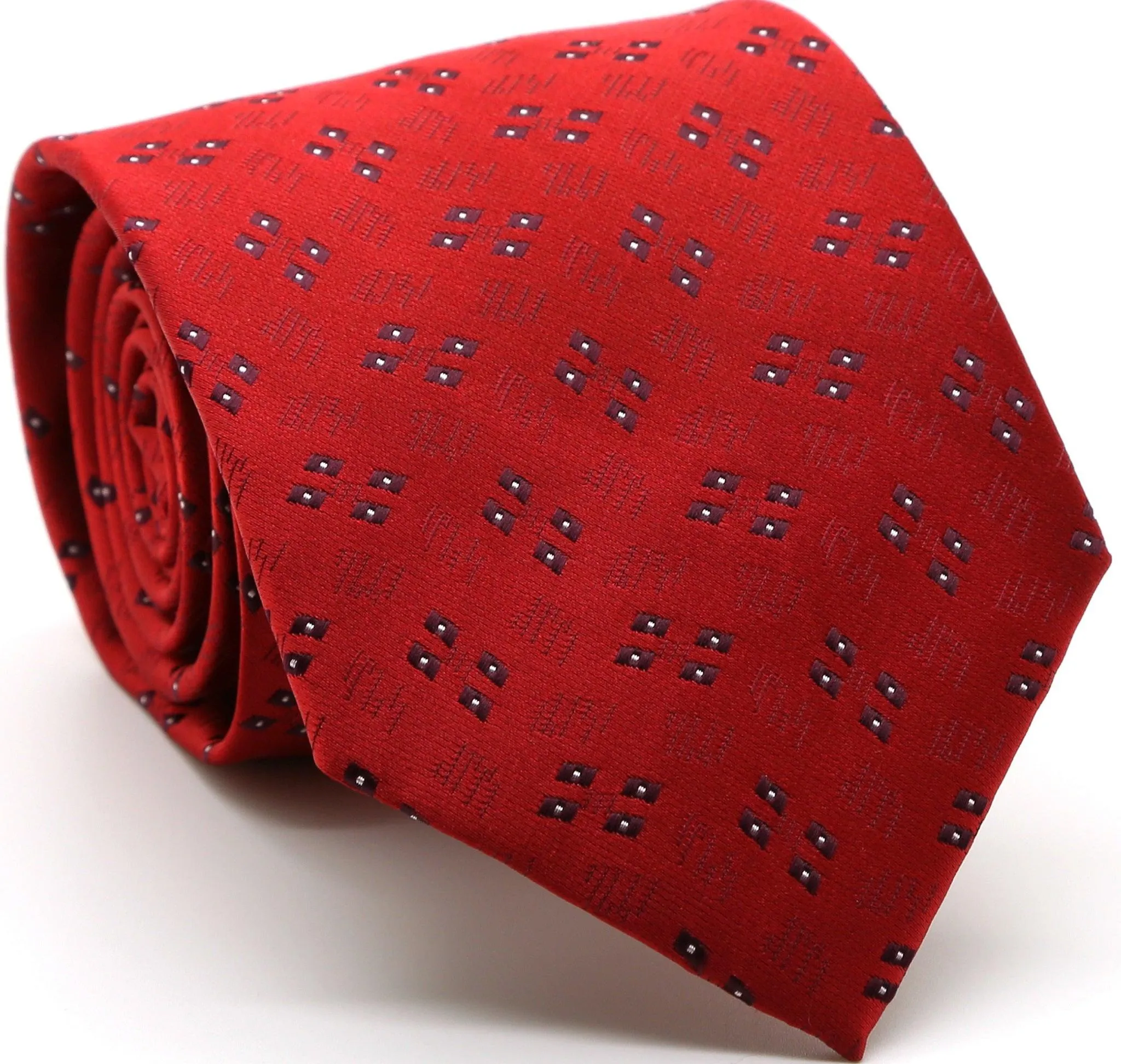 Mens Dads Classic Geometric Pattern Business Casual Necktie & Hanky Set QO