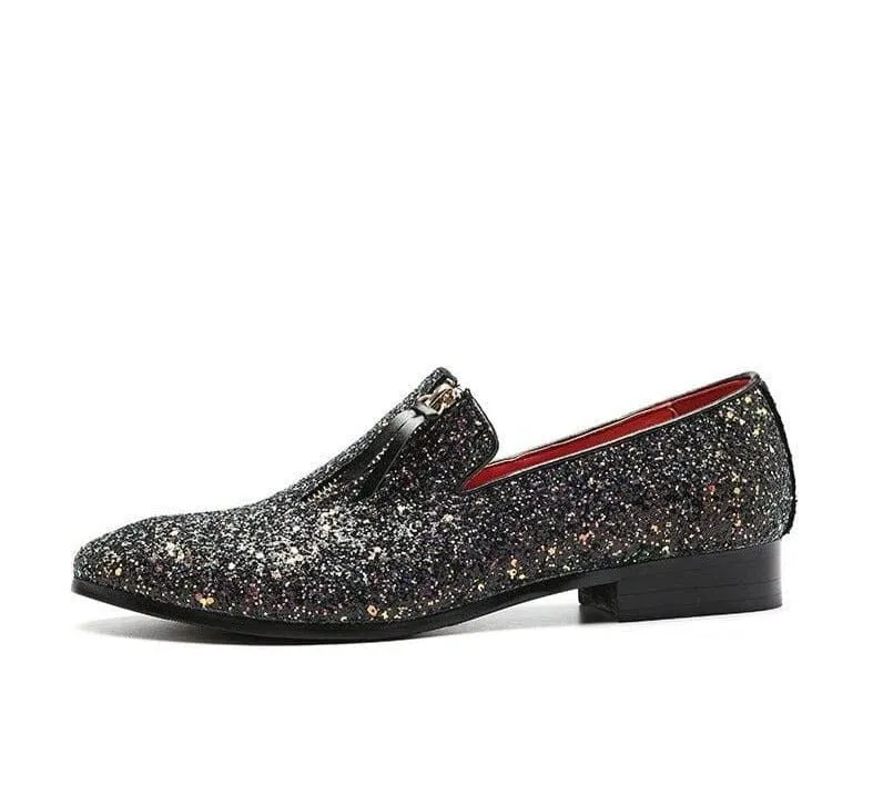 Men's glittered loafers