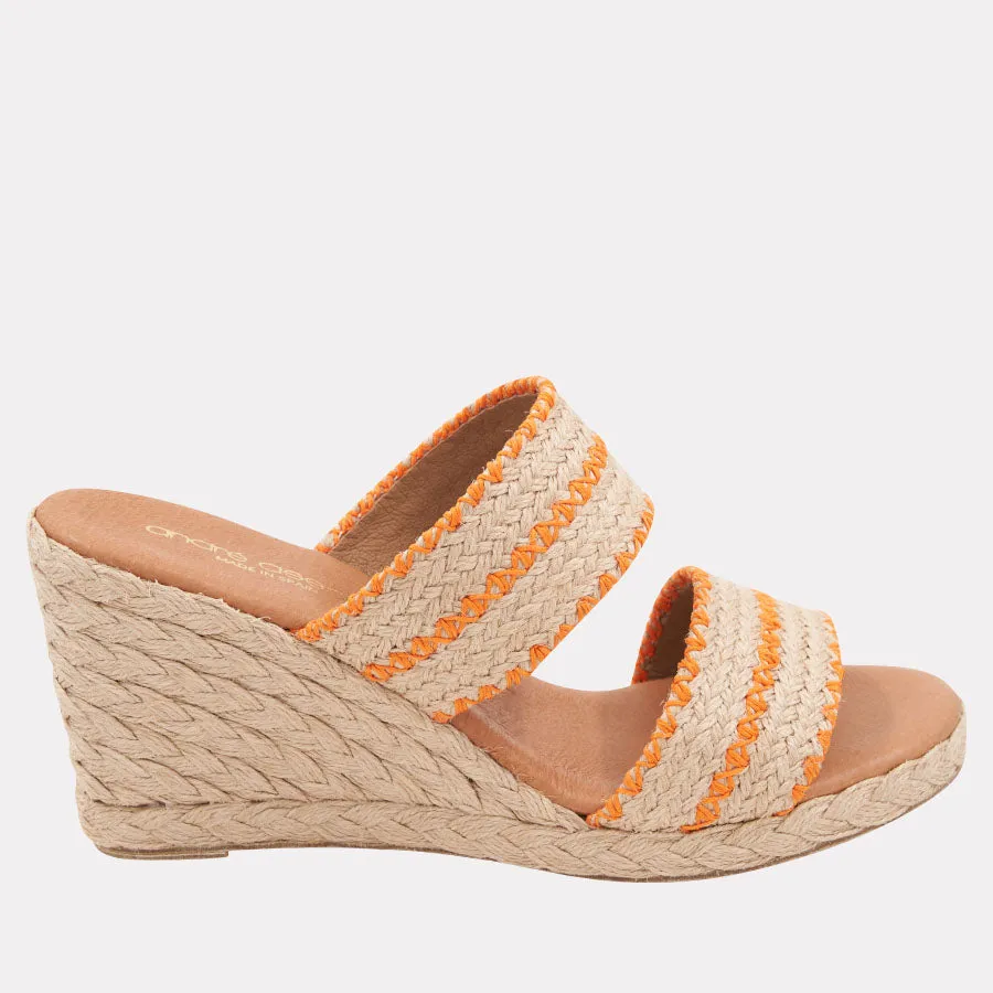 Nolita Stitched Raffia Espadrille Wedge