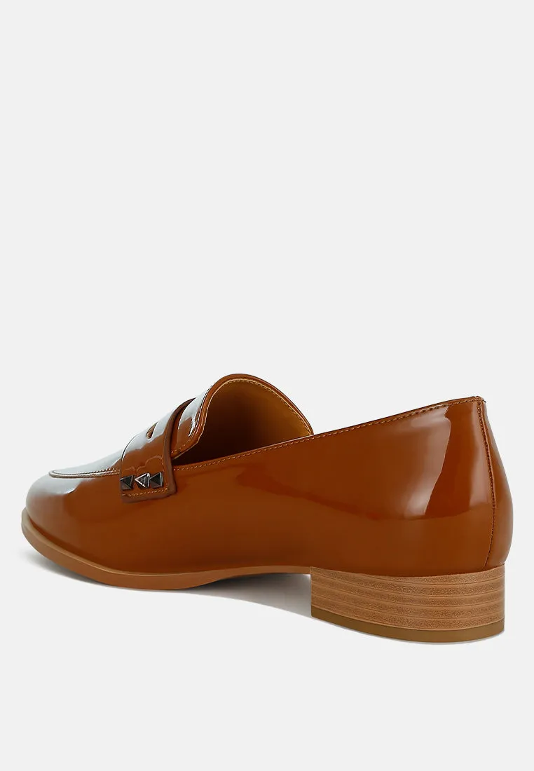 Noshiya Patent Pleather Penny Loafers