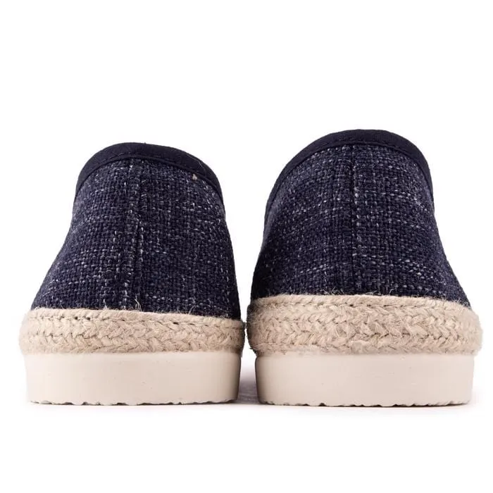 Pecan Men's Recycled Cotton Espadrilles | Navy