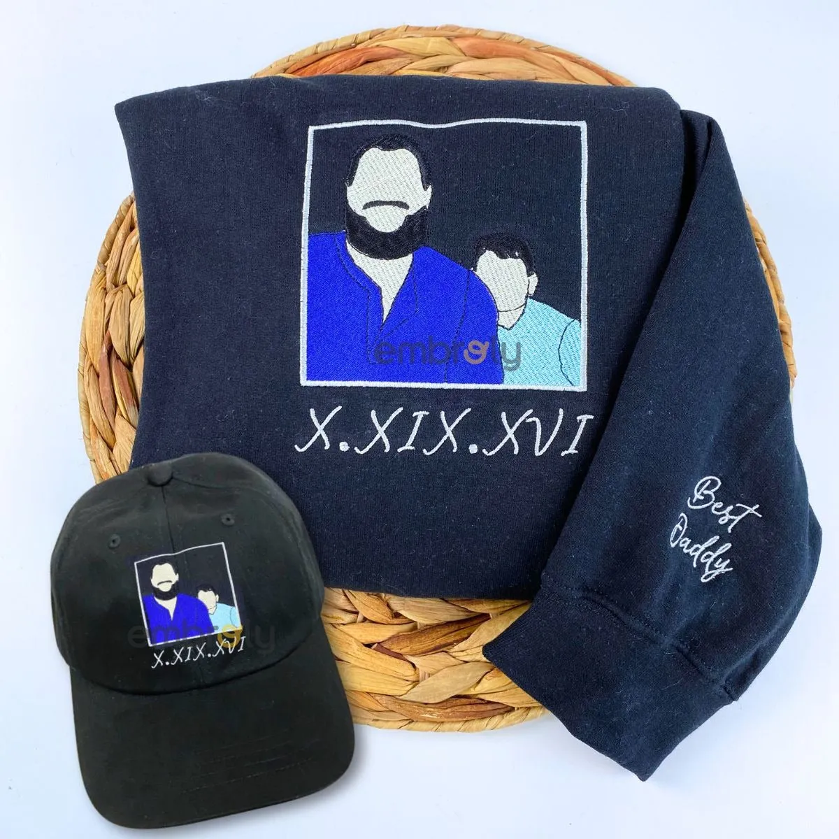 Proud Dad Twin Pack: Custom Embroidered Sweatshirt & Hat