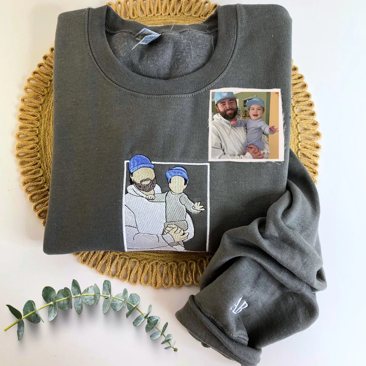 Proud Dad Twin Pack: Custom Embroidered Sweatshirt & Hat