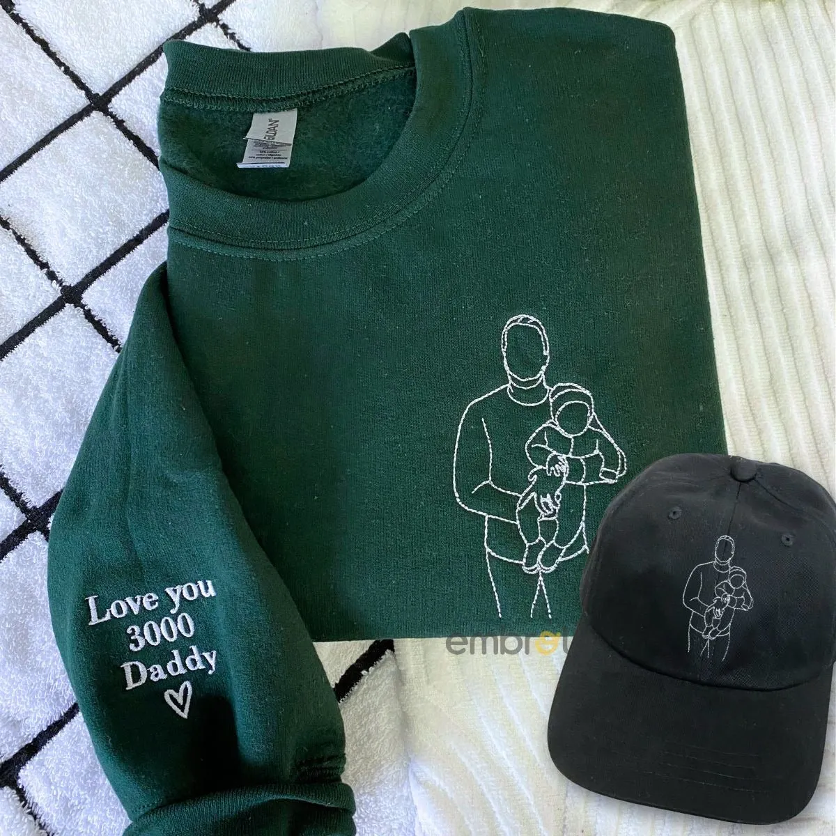 Proud Dad Twin Pack: Custom Embroidered Sweatshirt & Hat