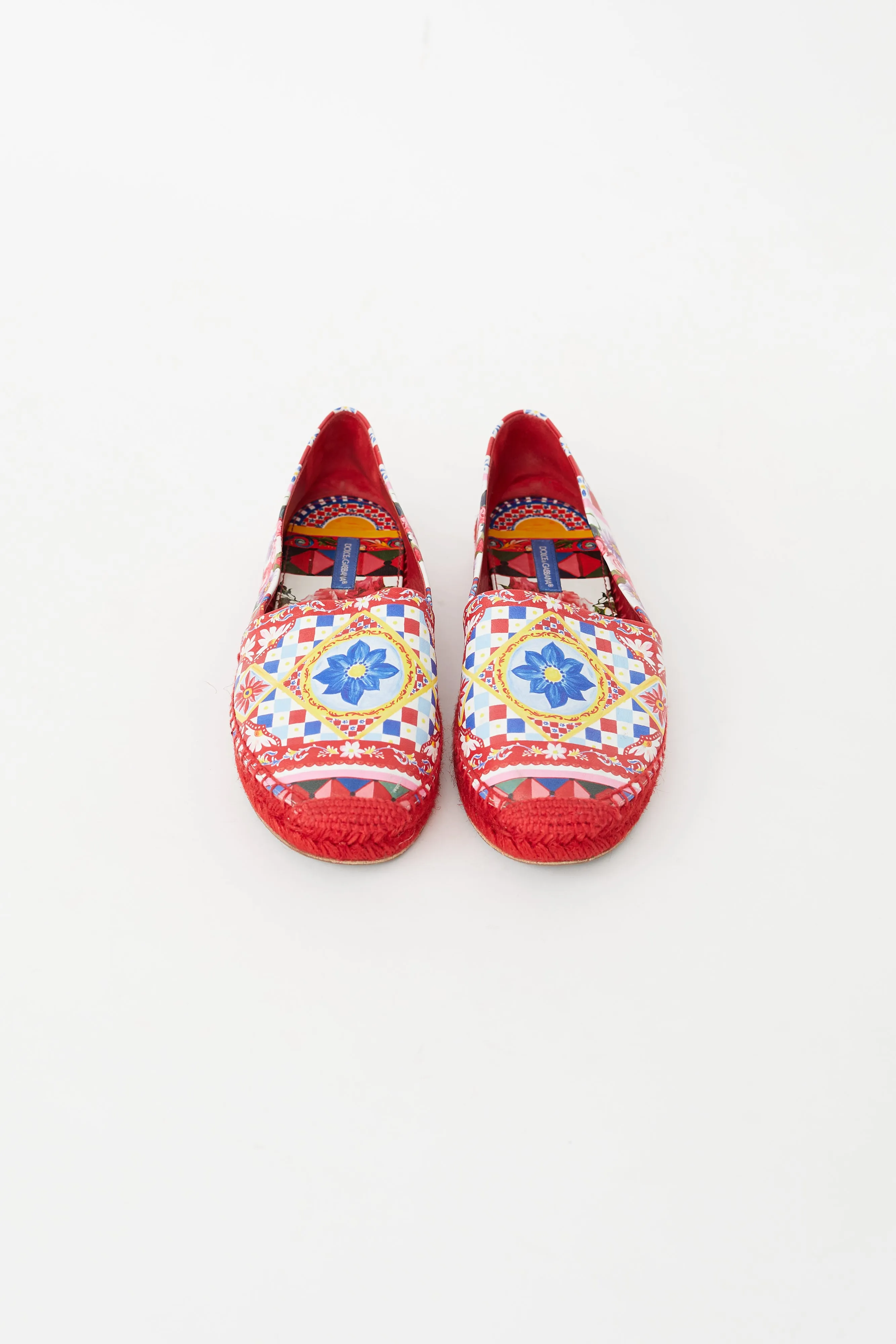 Red & Multi Majolica Espadrille