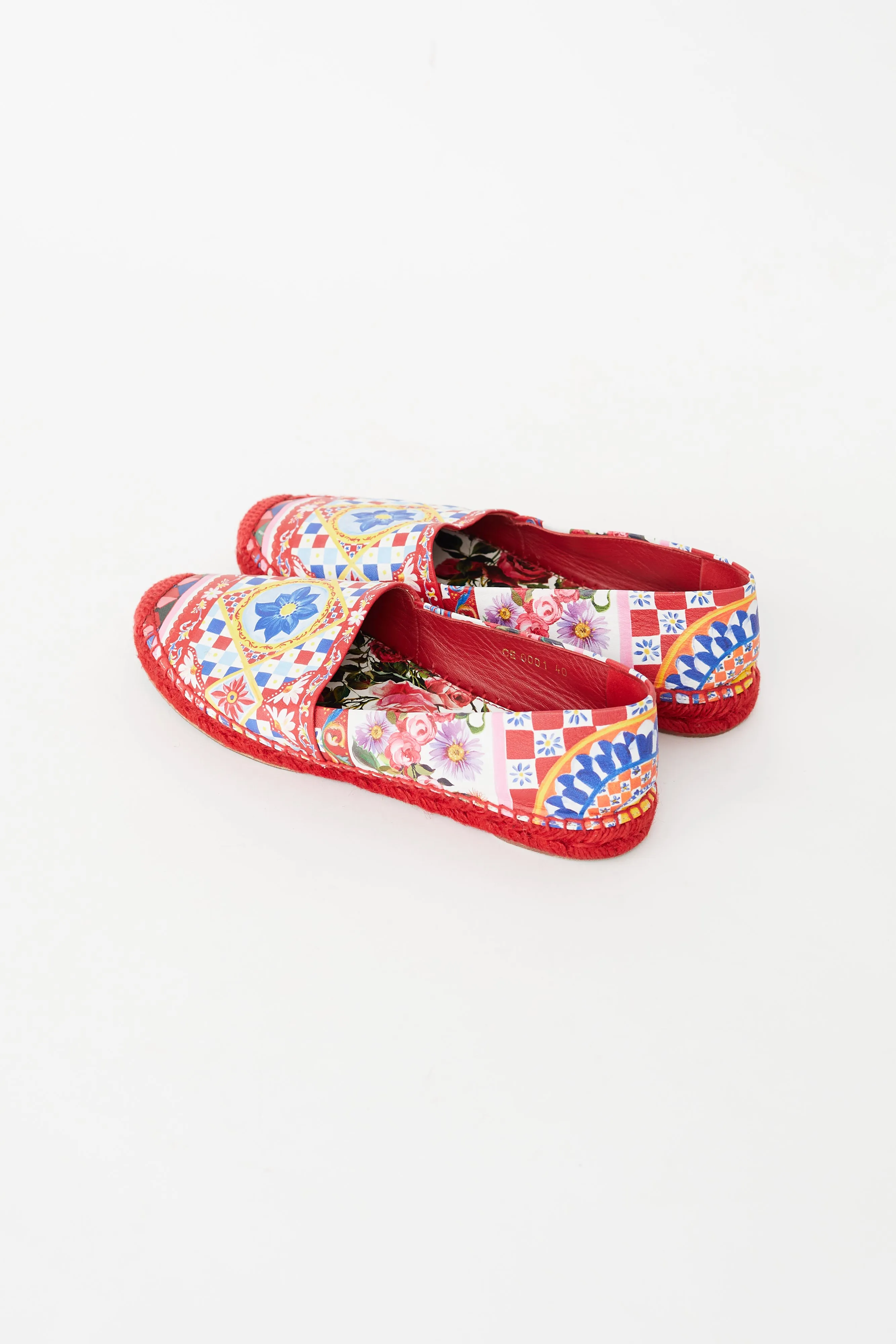 Red & Multi Majolica Espadrille