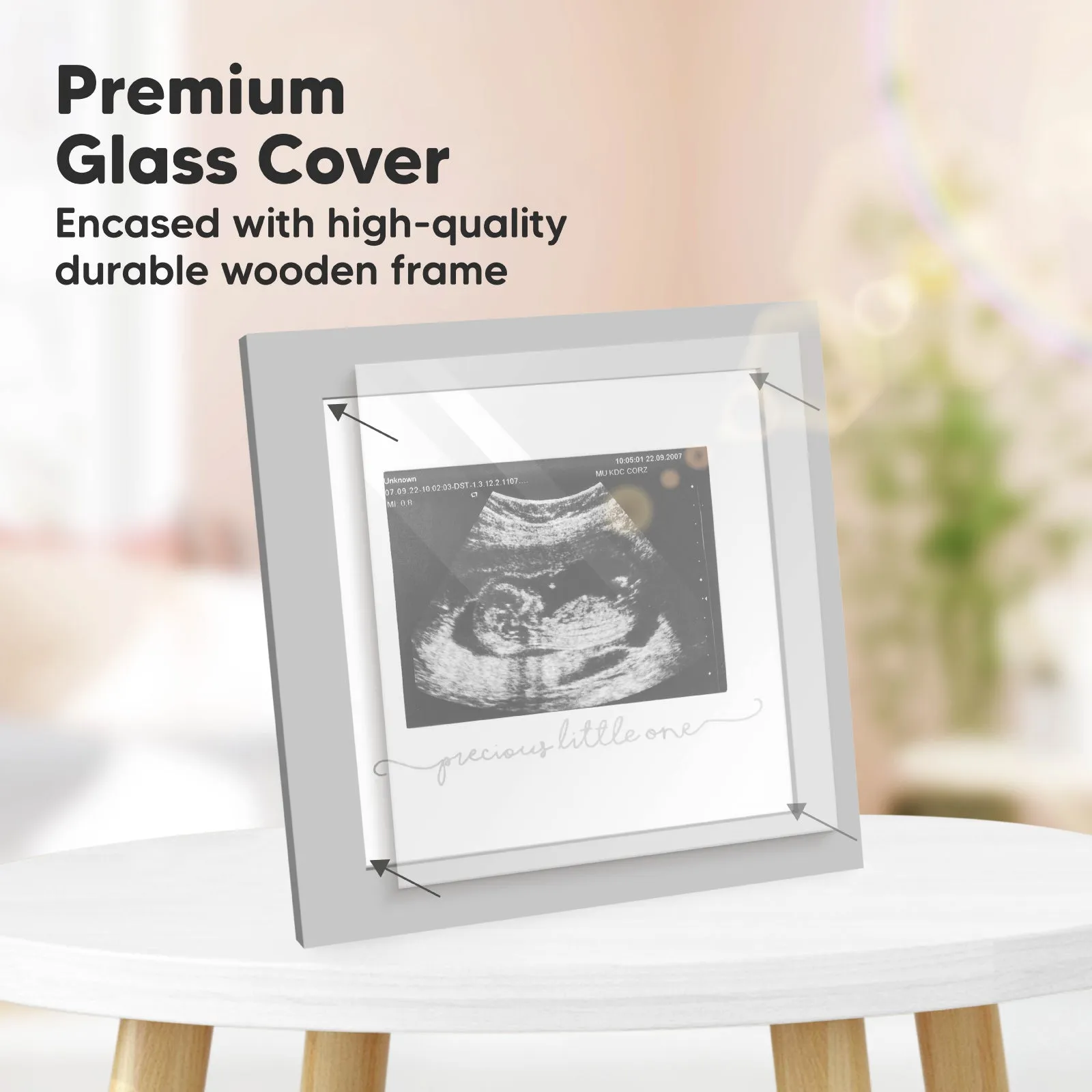 Solo Baby Sonogram Frame (Cloud Gray)