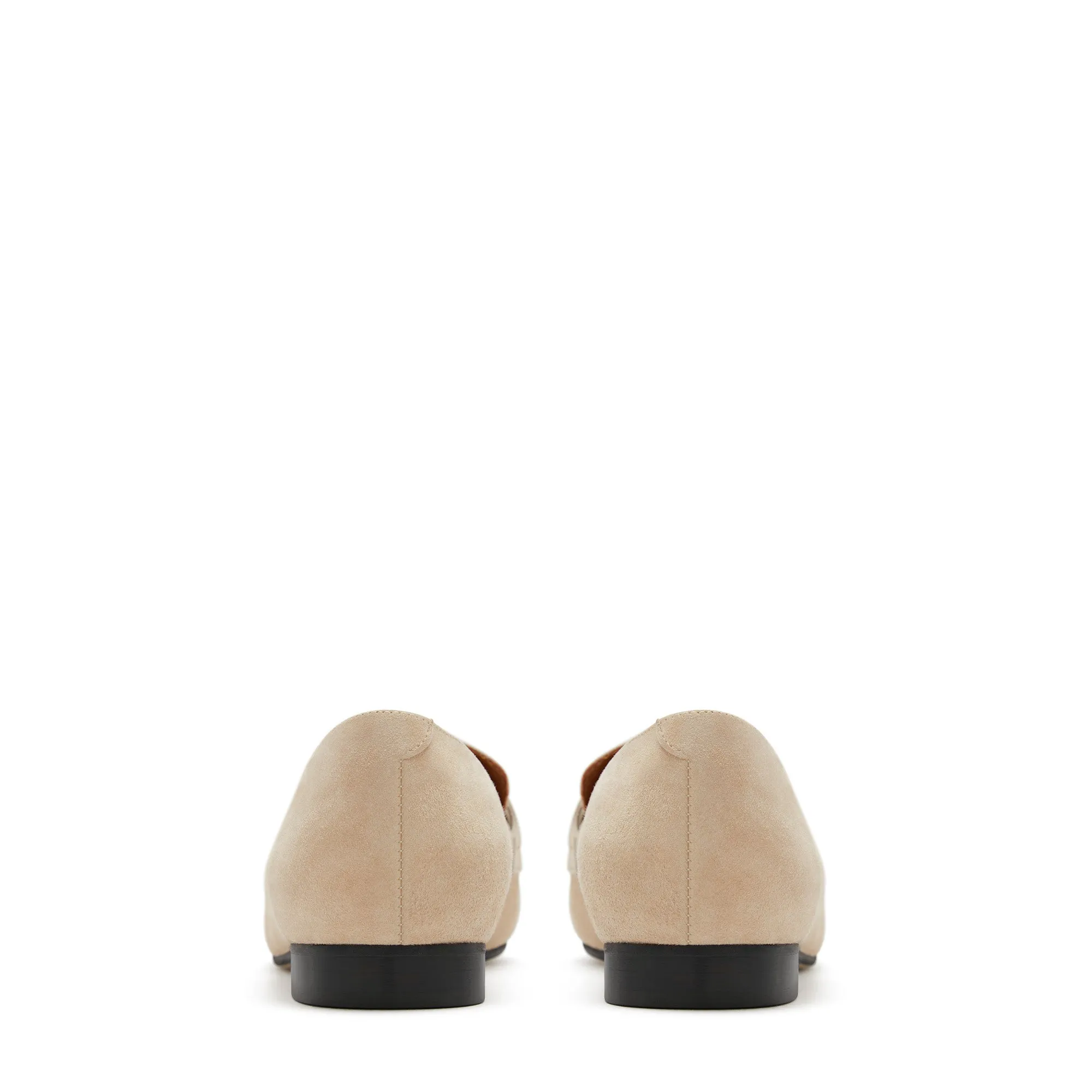 Vendôme Fleur beige suede loafers