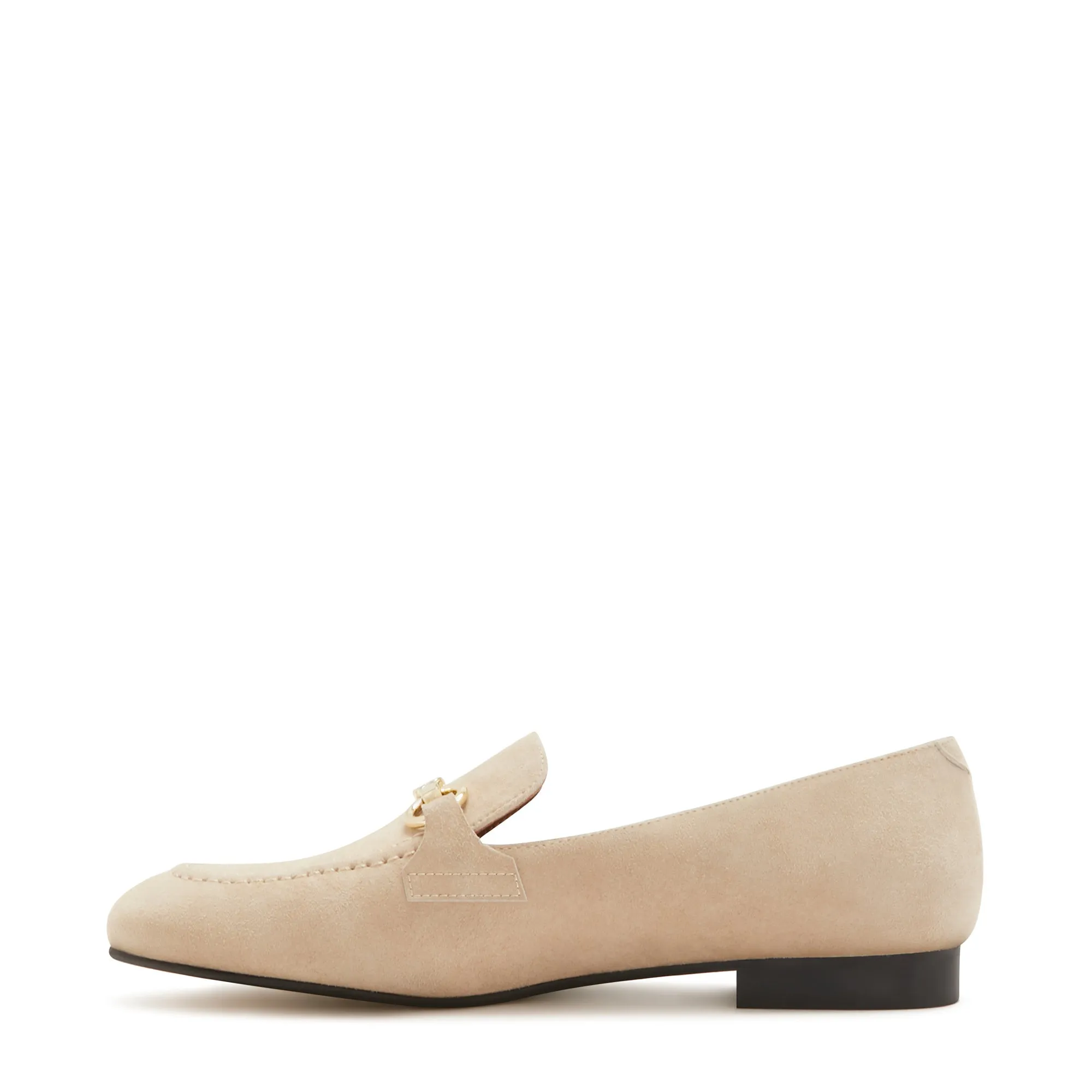 Vendôme Fleur beige suede loafers