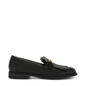 Vendôme Lave black calfskin leather loafers