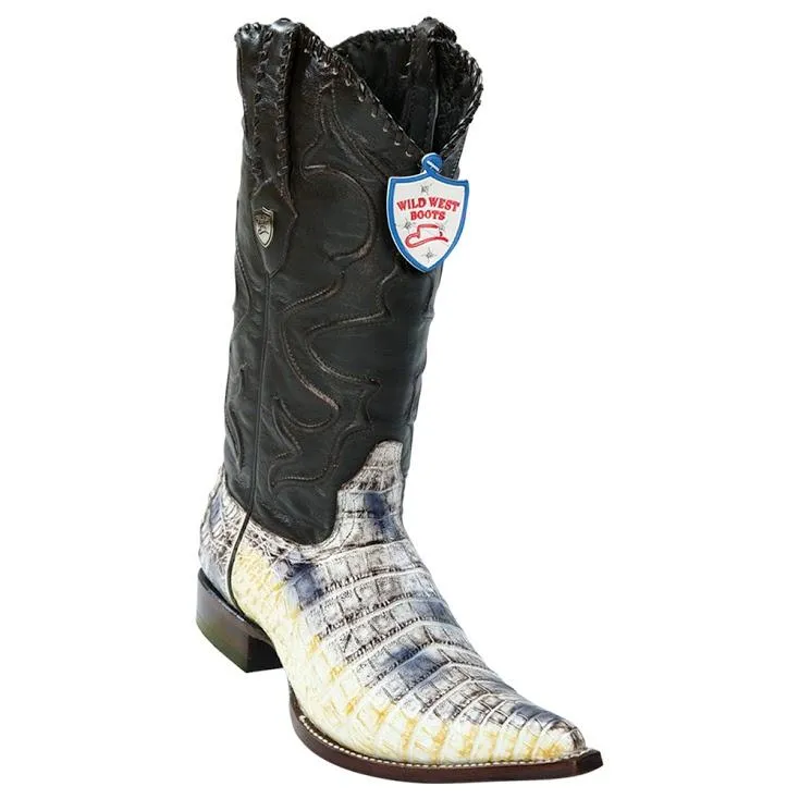 Wild West Boots #2958249 Men's | Color Natural | Men's Wild West Caiman Belly 3x Toe Boots Handcrafted