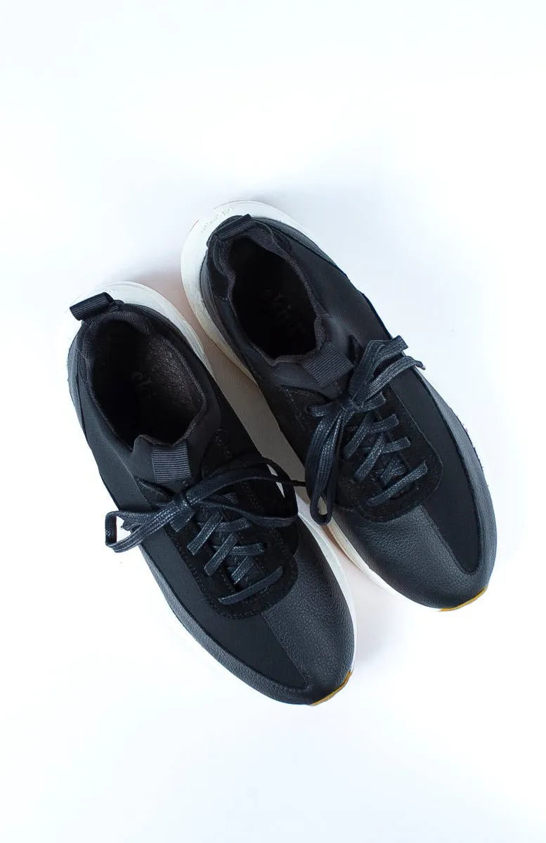 Yew Sneaker | Black Neoprene   Leather