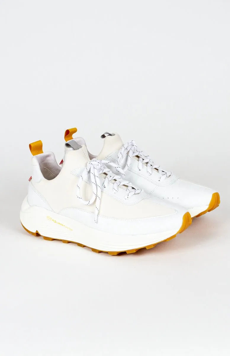 Yew Sneaker | White Vegan Leather   Neoprene